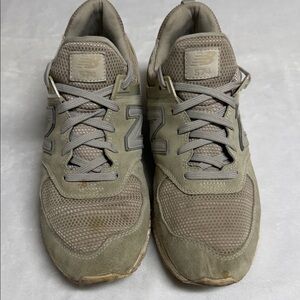 New Balance 574 Olive and Gray Sneakers